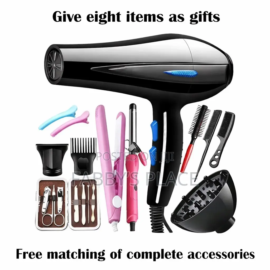 Complete Hair Dryer Set – Straightener, Curler Styling Tools