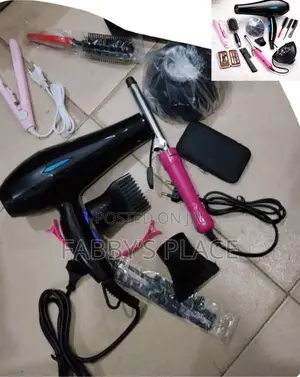 Complete Hair Dryer Set – Straightener, Curler Styling Tools