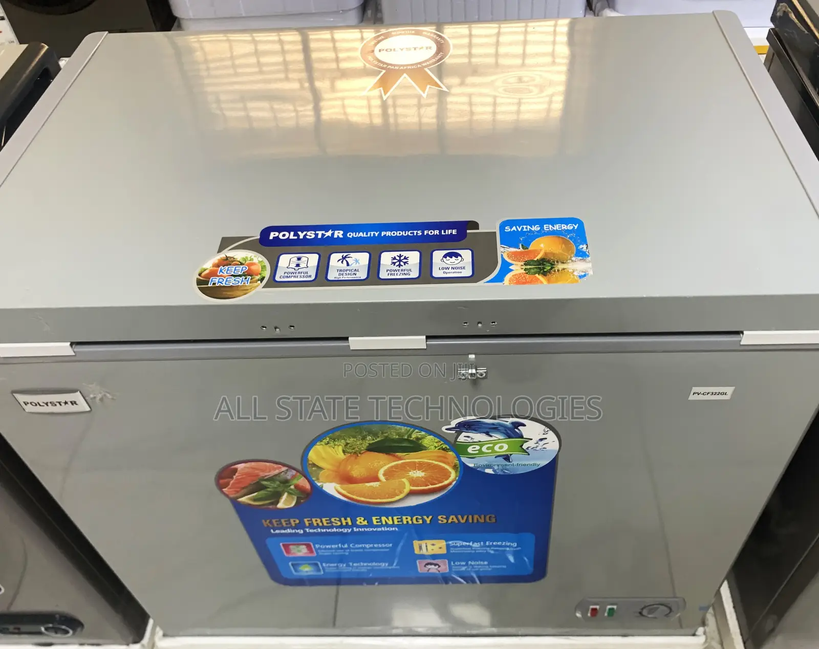 Polystar Pv-Cf322gl Freezer 322l Top Quality Unit