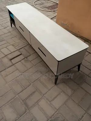 Imported Modern Glass Top Tv Console / Luxury