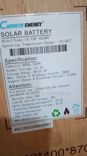 15kwh 48v Cworth Energy Solar Lithium Ion Battery