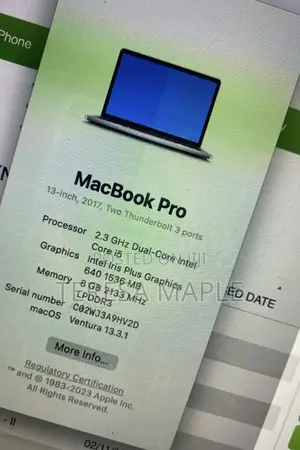 Laptop Apple MacBook Pro 2017 8GB Intel Core i5 SSHD+SSD 256GB