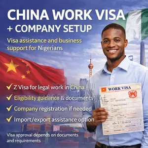China Work Visa Support (Z Visa) + Company Setup in China
