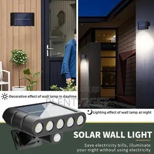 1pc Solar Outdoor Wall Light Spotlight, Wall-Mounted or Ground-Stake I