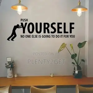 2pcs Inspirational Quotes, Wall Stickers Push Yourself Motivation, Suc