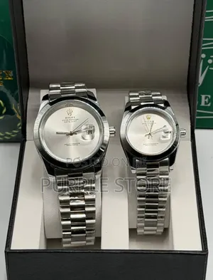 Rolex Couples Datejust Plain Dial Watches (Price Is for Both Watches)