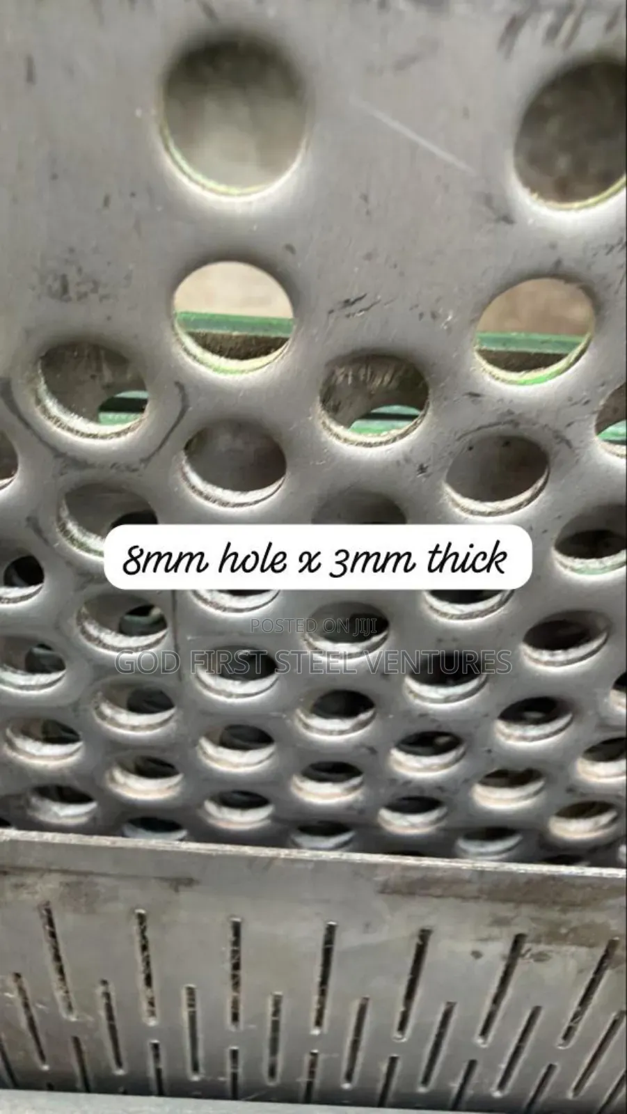 Stainless Perforated 8mm Hole by 3mm Thickness
