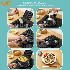 Moredor Waffle Maker Machine - Double-Headed Rectangular Nonstick Bake