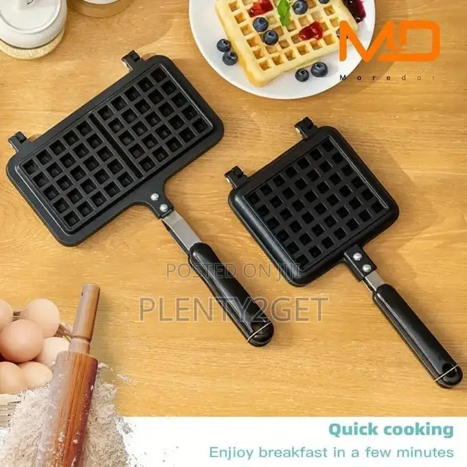 Moredor Waffle Maker Machine - Double-Headed Rectangular Nonstick Bake