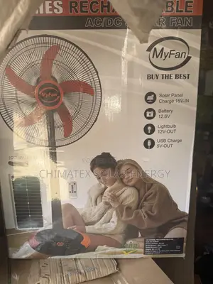 Myfan 18-Inch Rechargeable Solar Standing Fan Very Much Available