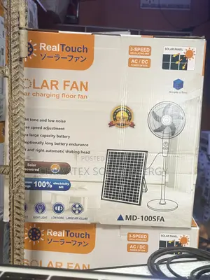 Real Touch 16- Inch Solar-Power Standing Fan Available and Affordable