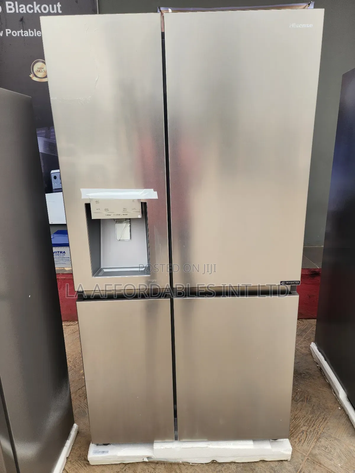 Hisense Double Door Inverter, Dispenser Refrigerator. Model: Rc-82ws