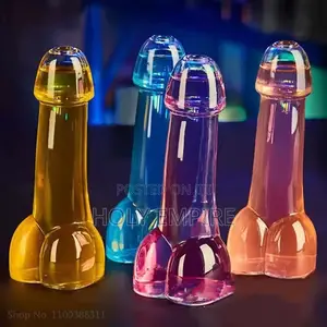 1pcs Shot Transparent Glass Cup Glas Genital Dick Penis Cocktail