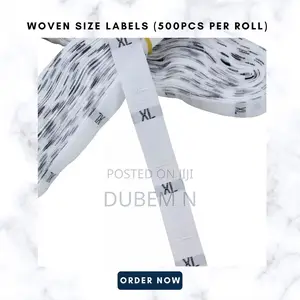 Woven Size Labels (500pcs Per Roll)