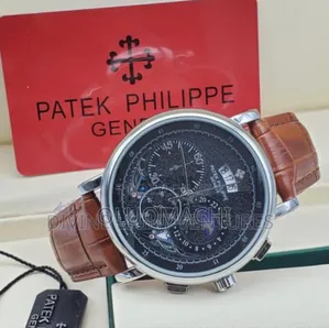 Premium Chronograph Luxury Patek Philipe Leather Strap Watch