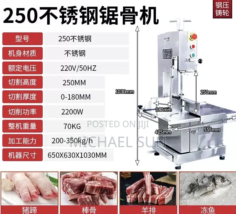 Auto Meat Bone Saw Cutting Machine