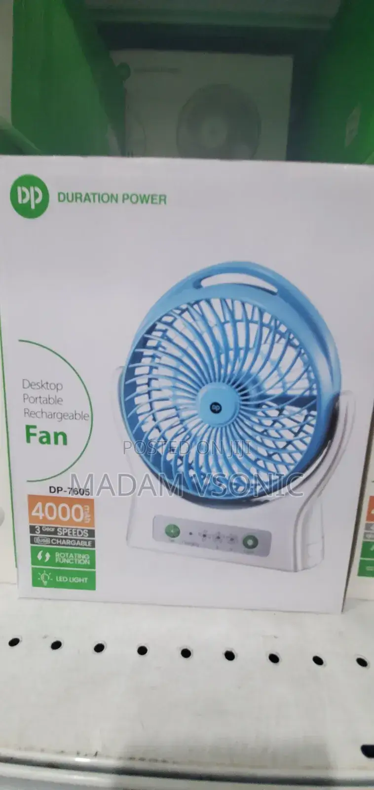 Dp Rechargeable Tabletop Fan Dp-7605