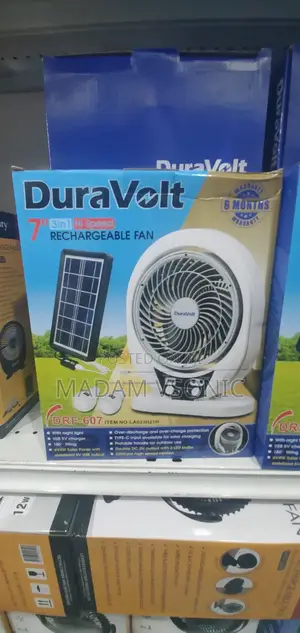 Duravolt 7" Rechargeable Tabletop Fan DRF-607