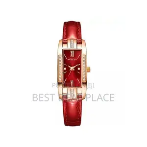 Ladies Leather Strap Quartz Waterproof Watch