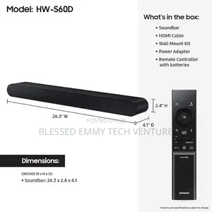 Samsung S60d 5.0 Channel Soundbar With Dolby Atmos Wireless Audio,