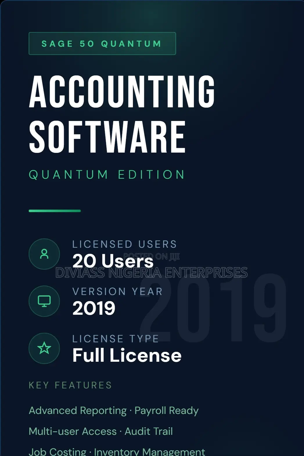 Sage 50 Quantum Accounting 2019 – 20 Users (Lifetime License)
