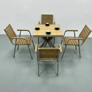 Modern Outdoor/Indoor Wooden Dining Set – 4 Seater