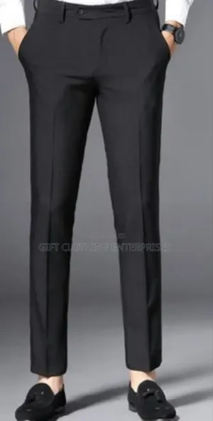 Plain Wool Trousers