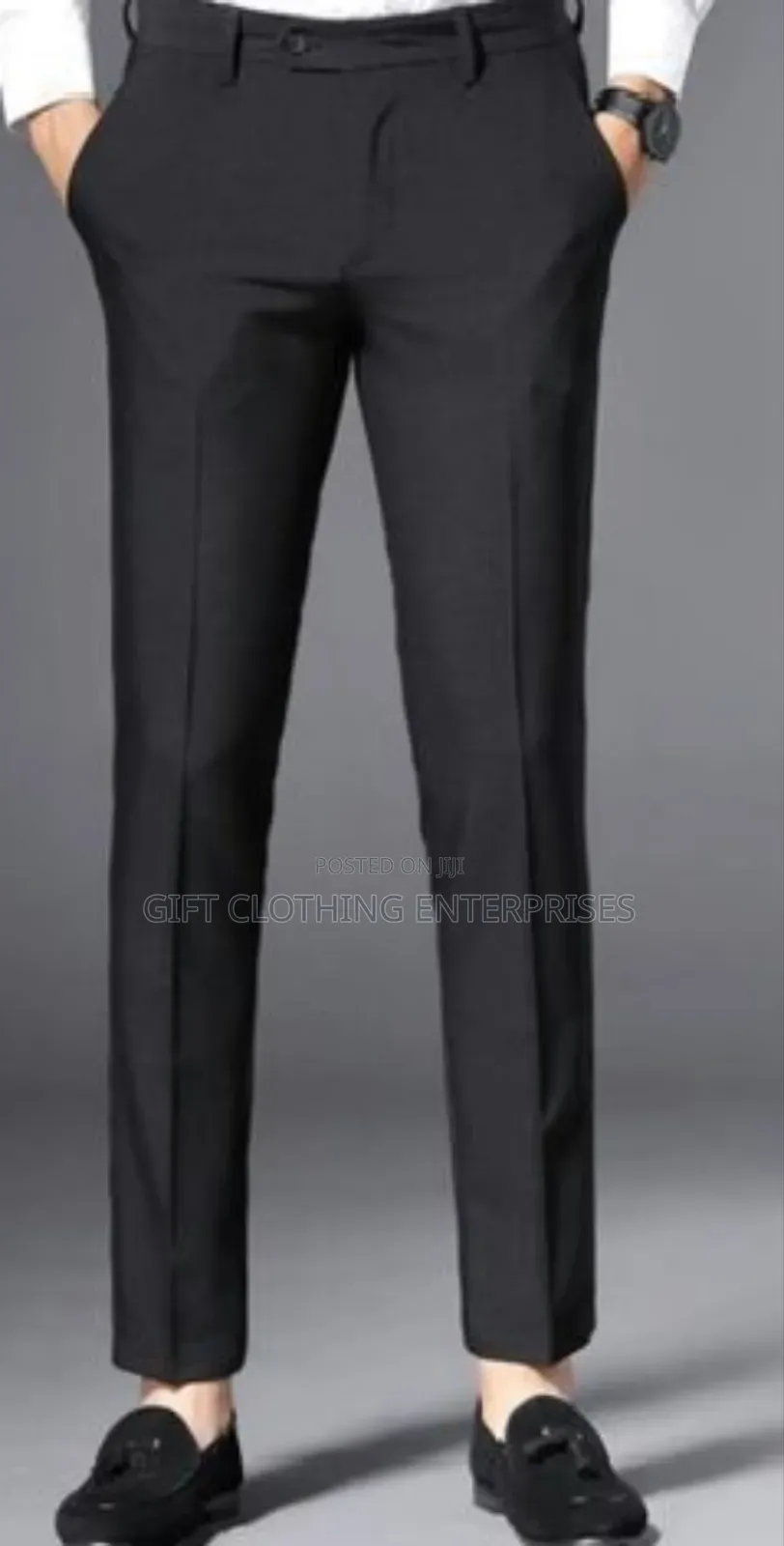 Plain Wool Trousers