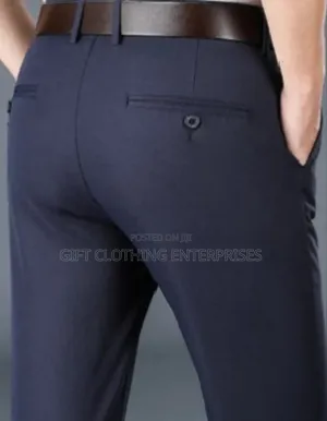 Plain Wool Trousers