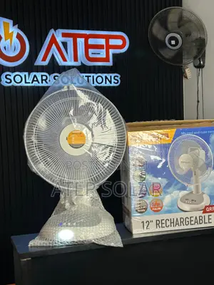 Qasa Rechargeable 12inch Table Solar Fan