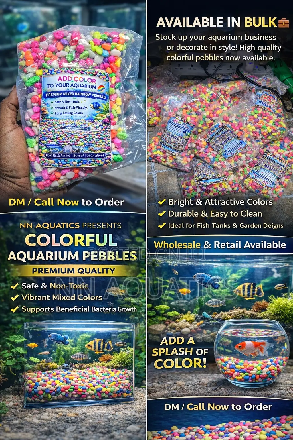 Aquarium Rainbow Pebbles