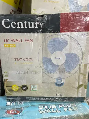 16” Century Wall Fan. Cool Breeze, 100” Copper Coil. 3yrs Warranty
