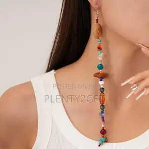 Ethnic Artificial Retro Long Earrings