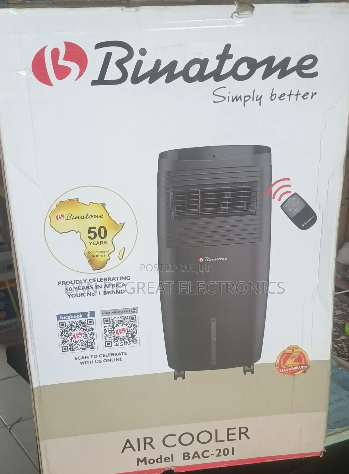 Binatone 20 Litters Bac-201 Air Cooler With Remote