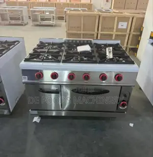 Industrial 6 Burner Cooker With Oven