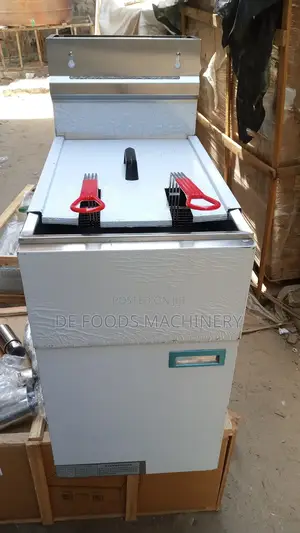 Single Tank Double Basket Gas Standing Deep Fryer