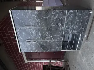 Benin Marble Color 3-Door Wardrobe With 2 Drawers