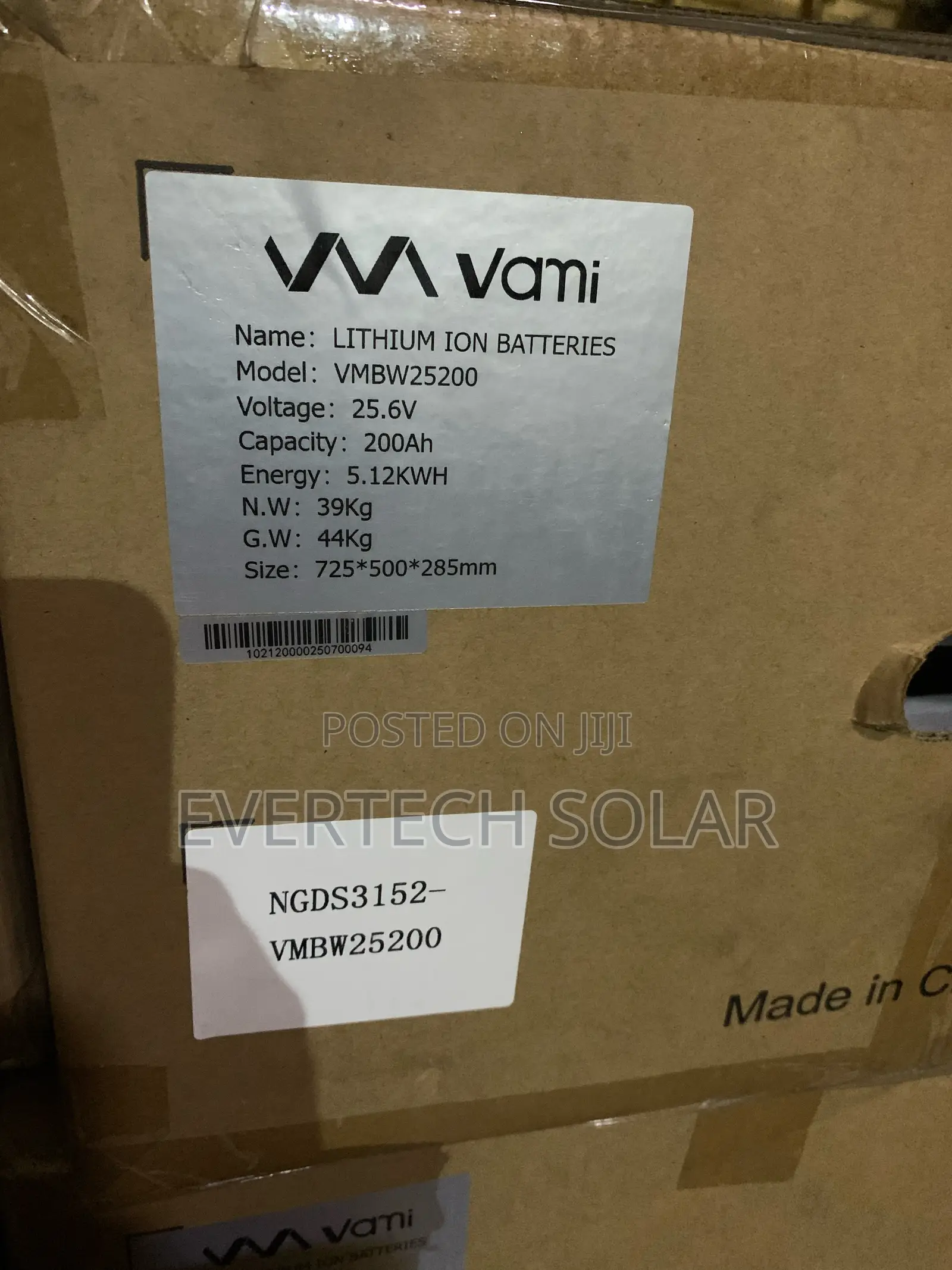 Vami 5kwhs 48v Lithium Ion Phosphate Battery With Smart BMS