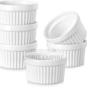Quality Ceramic White Dessert, Sauce Ramekins Bowls Per Doz