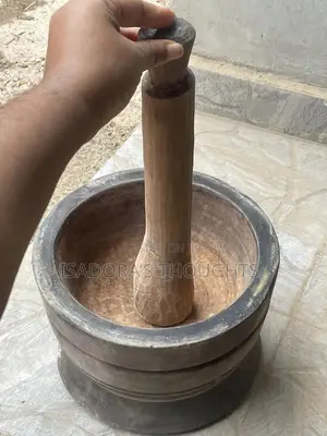 Hand-made Mortar And Pestle