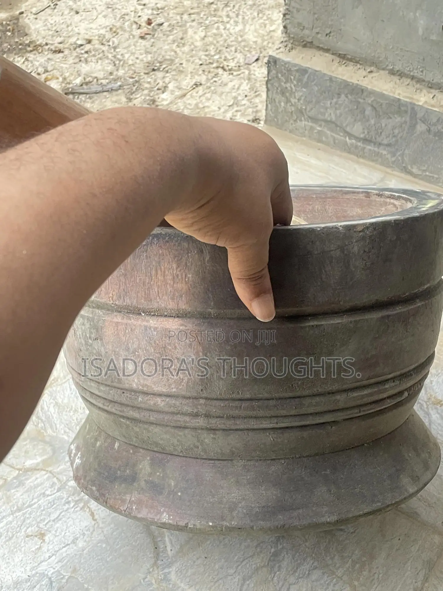 Hand-made Mortar And Pestle