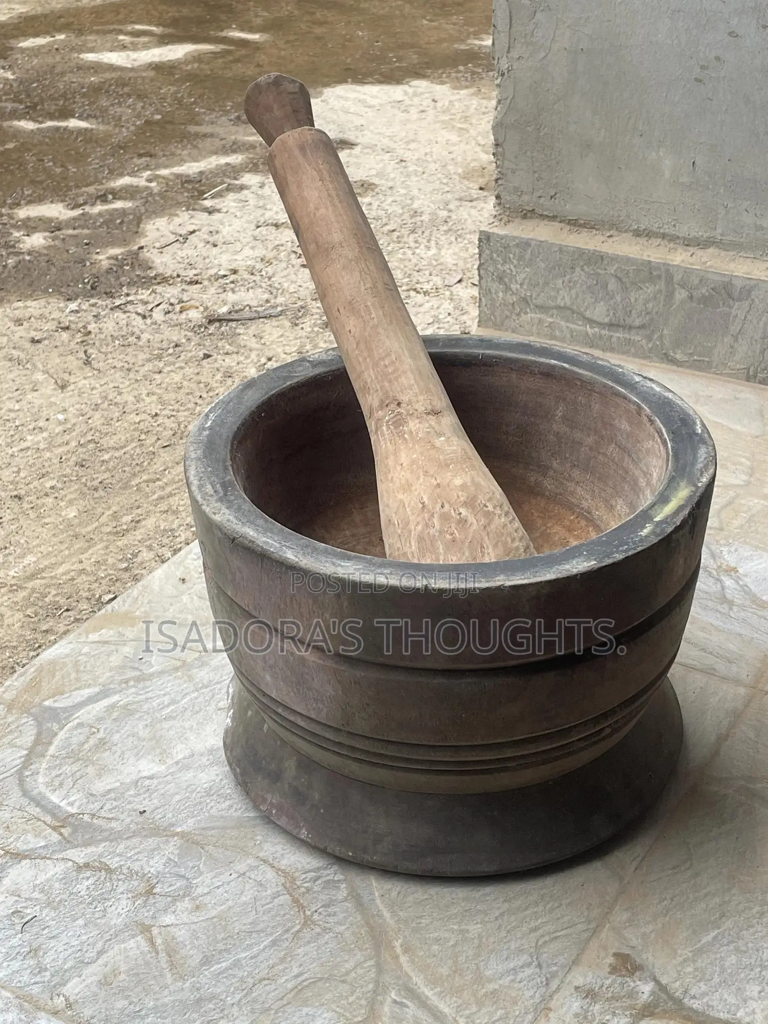 Hand-made Mortar And Pestle