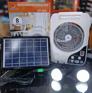 8inch Rechargeable Solar Fan