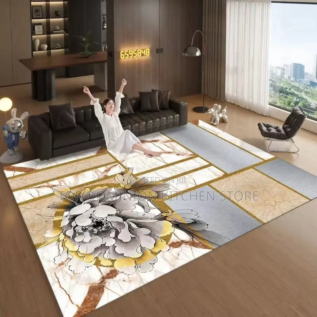 Nordic Geometric Abstract Carpet
