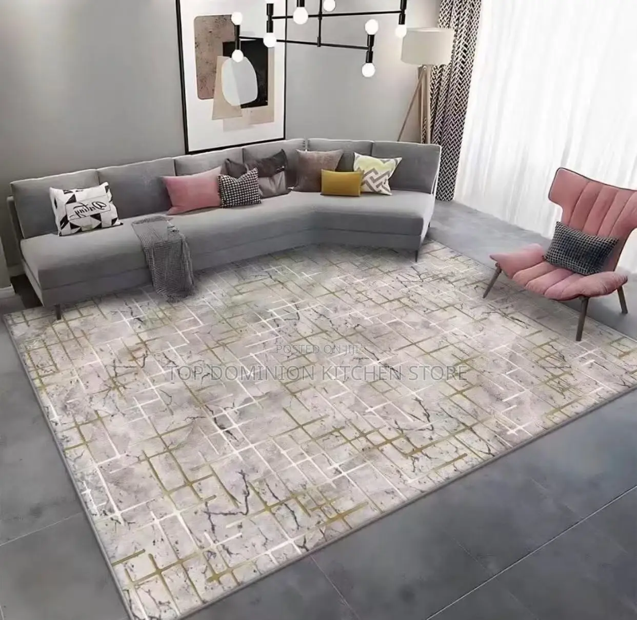 Nordic Geometric Abstract Carpet