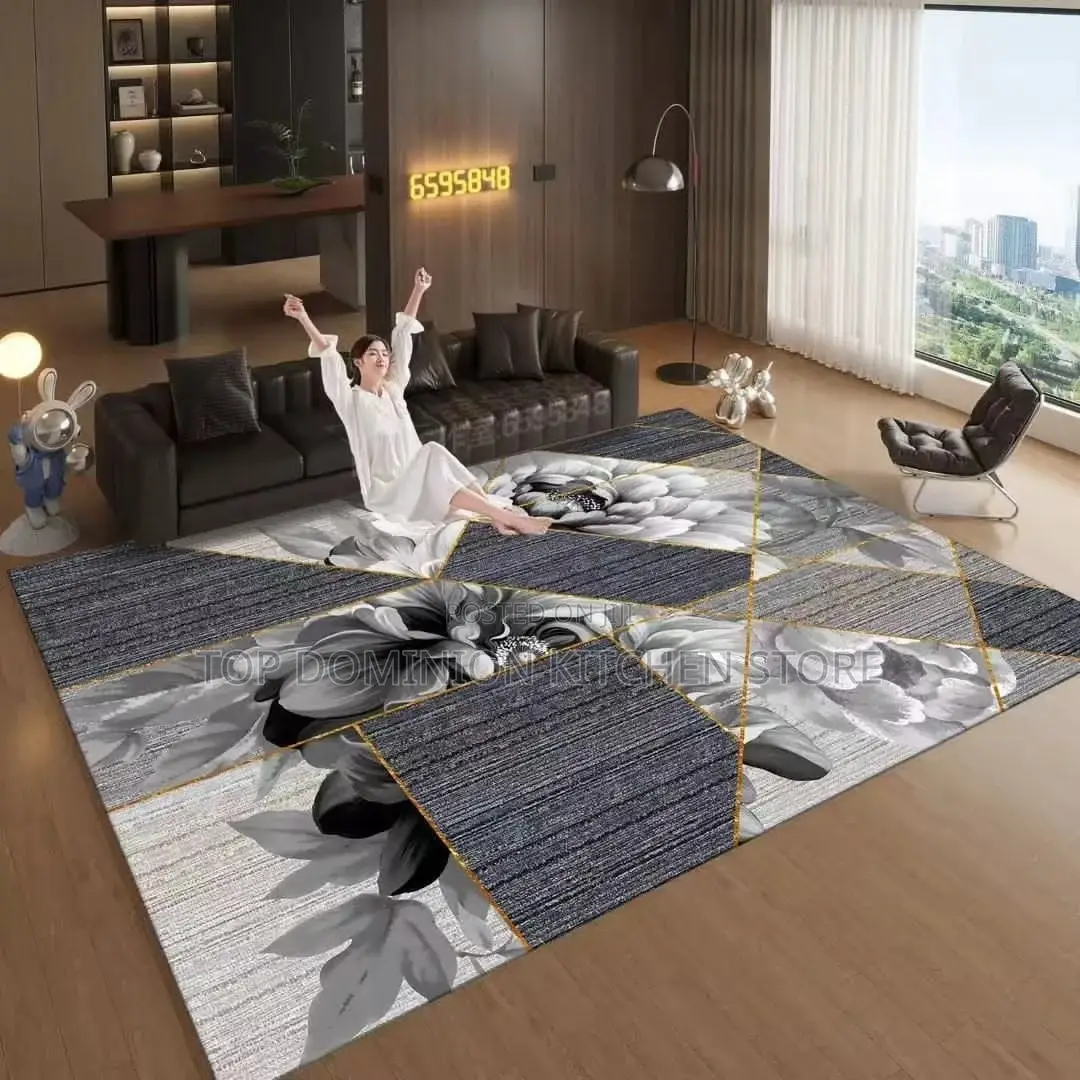 Nordic Geometric Abstract Carpet