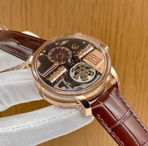 Jacob and Co Genuine Leather Luxury Men's Designer Wristwatches