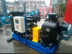 6 by 8 Self Priming Pump Coupled With Engine