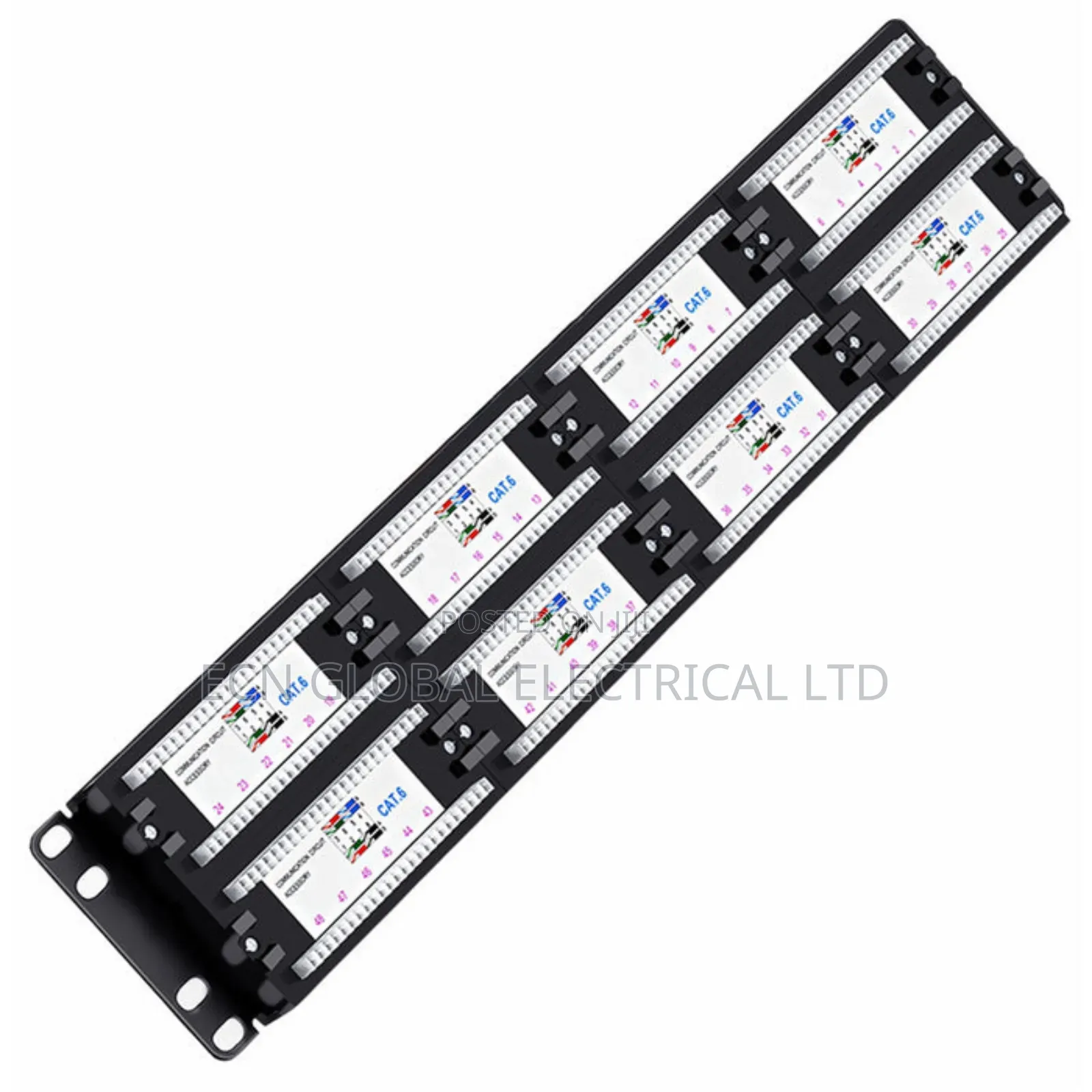 48-Port Cat6 Rack-Patch Panel – High-Speed Network Cable Management