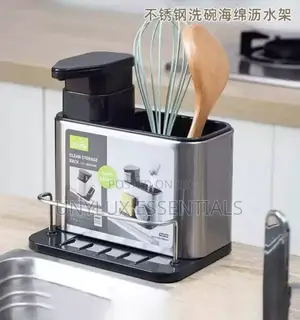 Multi-Purpose Soap Dispenser and Cutlery Rack